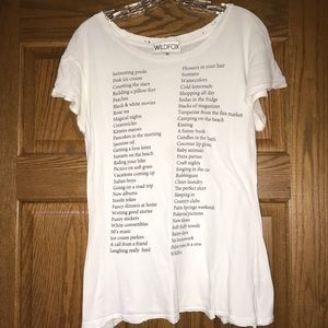 WILDFOX distressed “summer list” t-shirt.